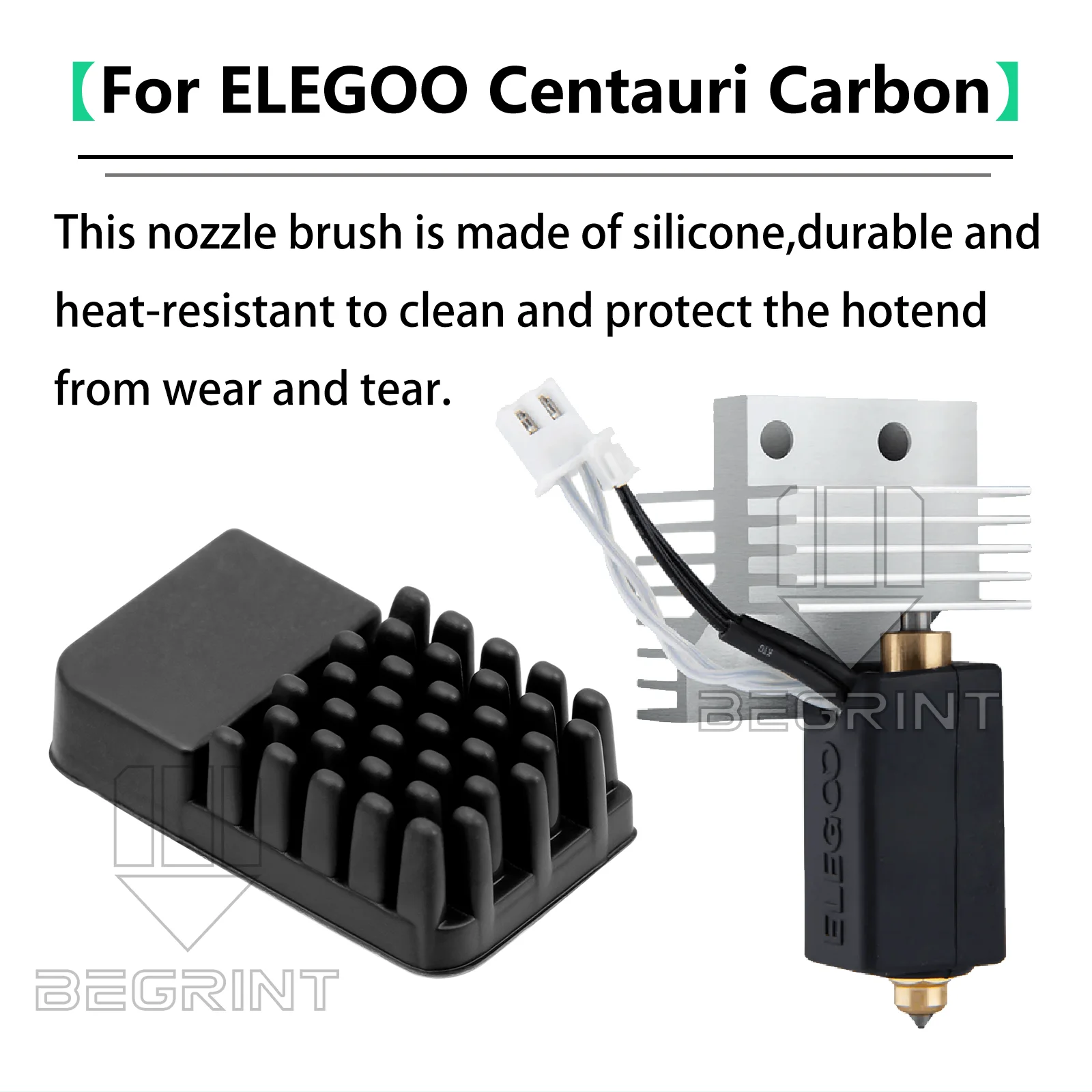 For Centauri Carbon Nozzle Brush Nozzle Cleaner Tool Nozzle Wiper Silicone Brush Strong Cleaning Ability High Temperature Resist