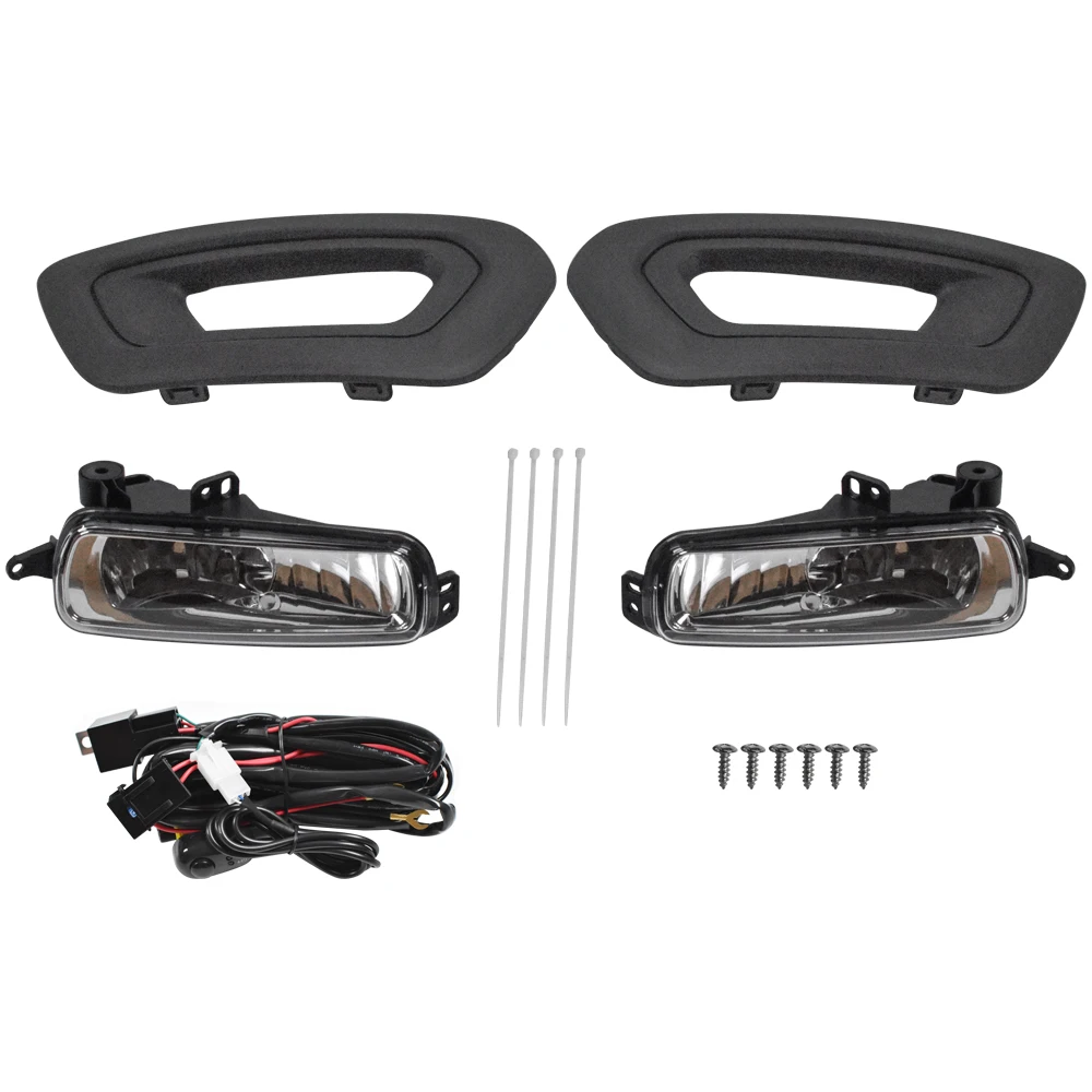 لسيارة Ford Transit 2020-2023 Ford E-Transit 2022-2024 أضواء الضباب اليسرى واليمنى مع أغطية الحواف #1