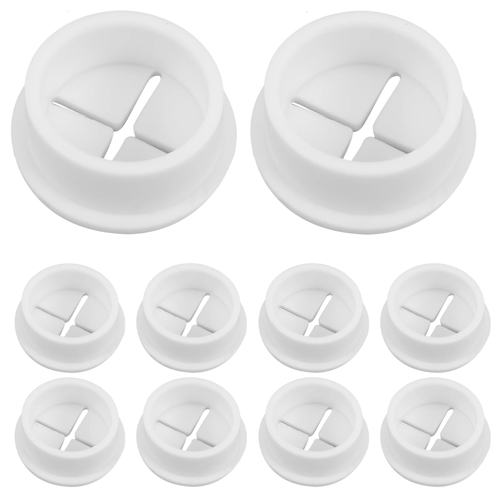 

15Pcs Plastic Cable Hole Covers Thickened Round Desk Grommets Office Wire Management Table Cord Organizer Cable Hole Cover