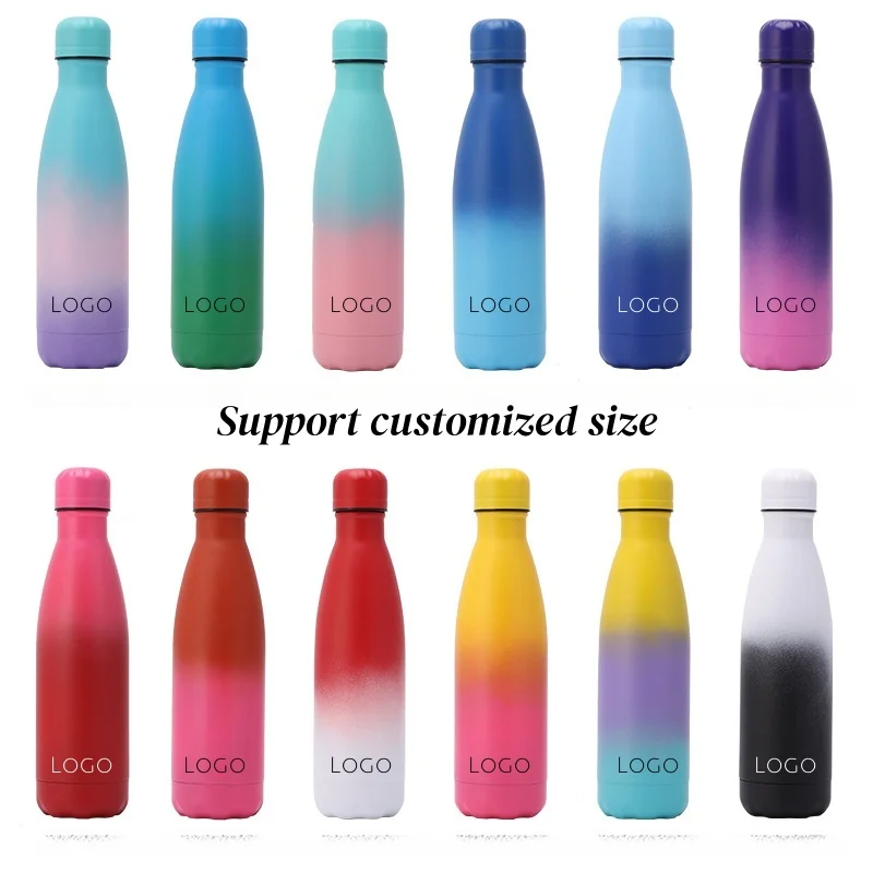 

Double Wall Stainles Steel Water Bottle Thermos Bottle Keep Hot and Cold Insulated Portability Vacuum Flask Sport Customizable