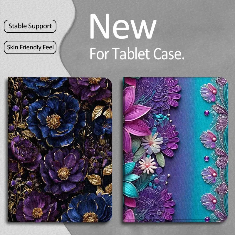 

Flower Luxury Fashion For Apple iPad Pro Air 13 2 7th 6th 2025 M2 M3 M4 M512.9 13 inch Foldable Tablet Case Gift