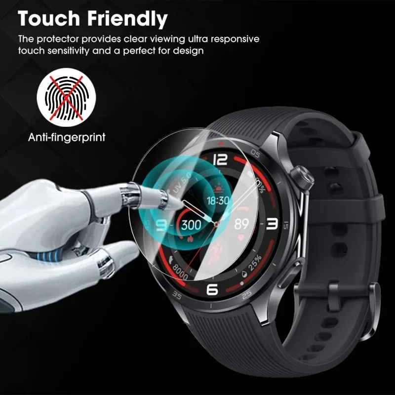 9H Easy Installation Tempered Glass for OnePlus Watch 3 Screen Protector Full Coverage Clear Anti-Fingerprint Watch3 Film Guard