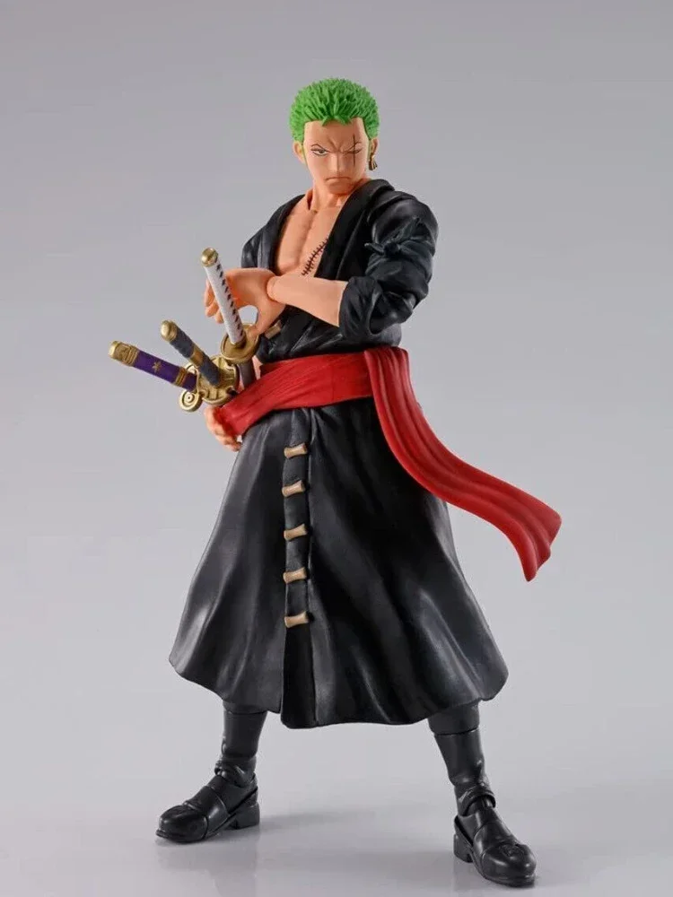 In Stock Bandai S.H.Figuarts SHF Zoro One Piece Roronoa Zoro Invasion of Onigashima Action Figures Toys Collection Gifts