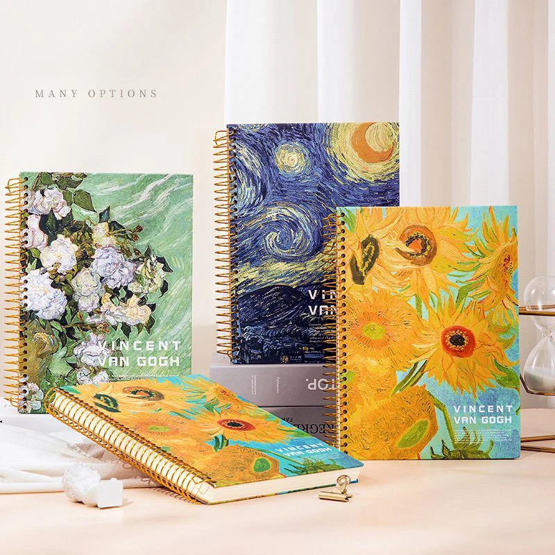 2023 16K Notebook Planner Coil Painting Notebkooks Big Horizontal Line Diary Agenda 2023/24 Student Office School Accessories