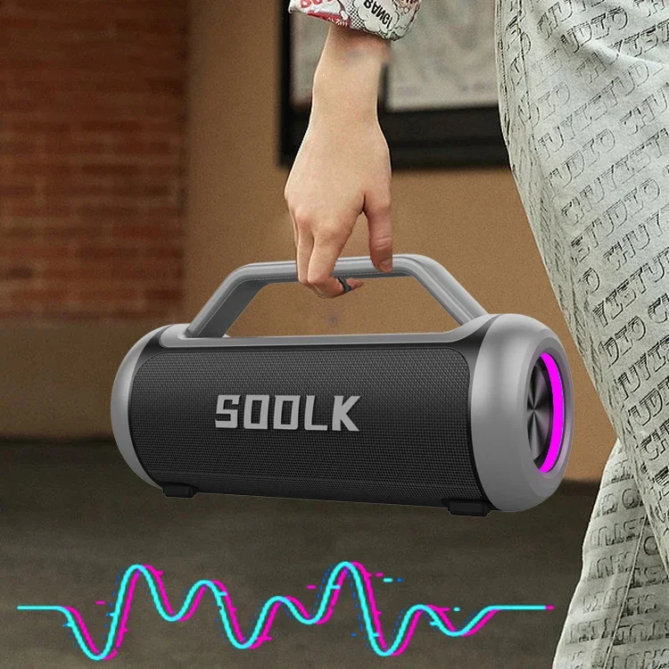 SODLK T80K اللاسلكية المحمولة Boombox المتكلم 100 واط قابلة للشحن بوم صندوق المتكلم المحمولة الموسيقى برميل نظام ستيريو بصوت عال