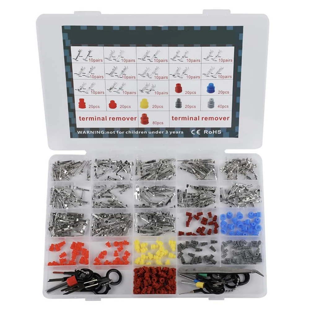 

Automotive Electrical Repair Wire Seals Kit Automotive Pin Kit Easy Terminal Removal Versatile Solution For Scooters