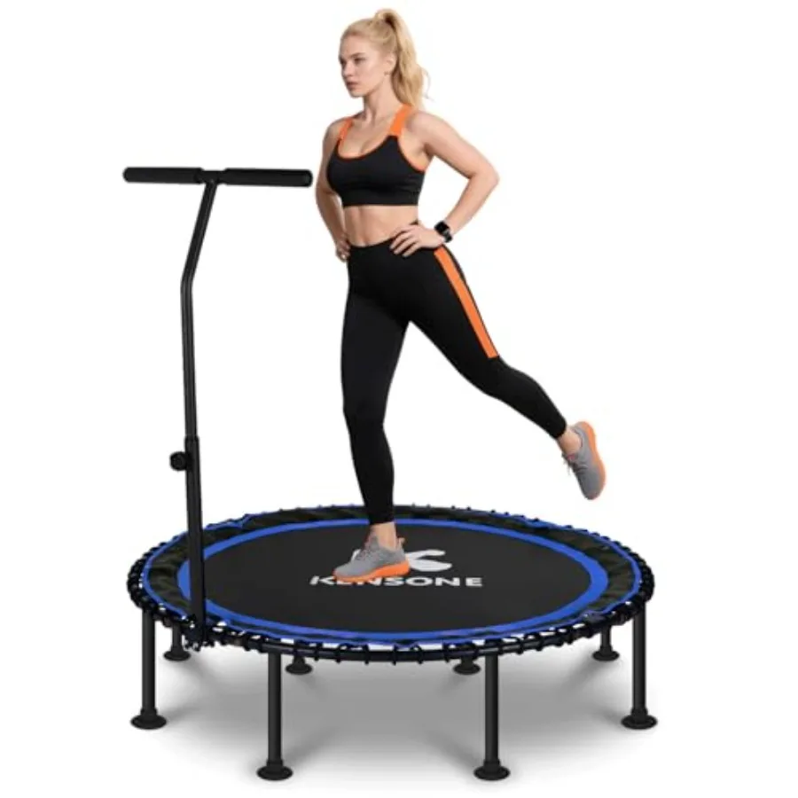 

40/48 Foldable Rebounder Trampoline for Adults with Bungee 450/550 LBS Quiet Indoor Mini Trampoline for Adults Fitness Gym Work