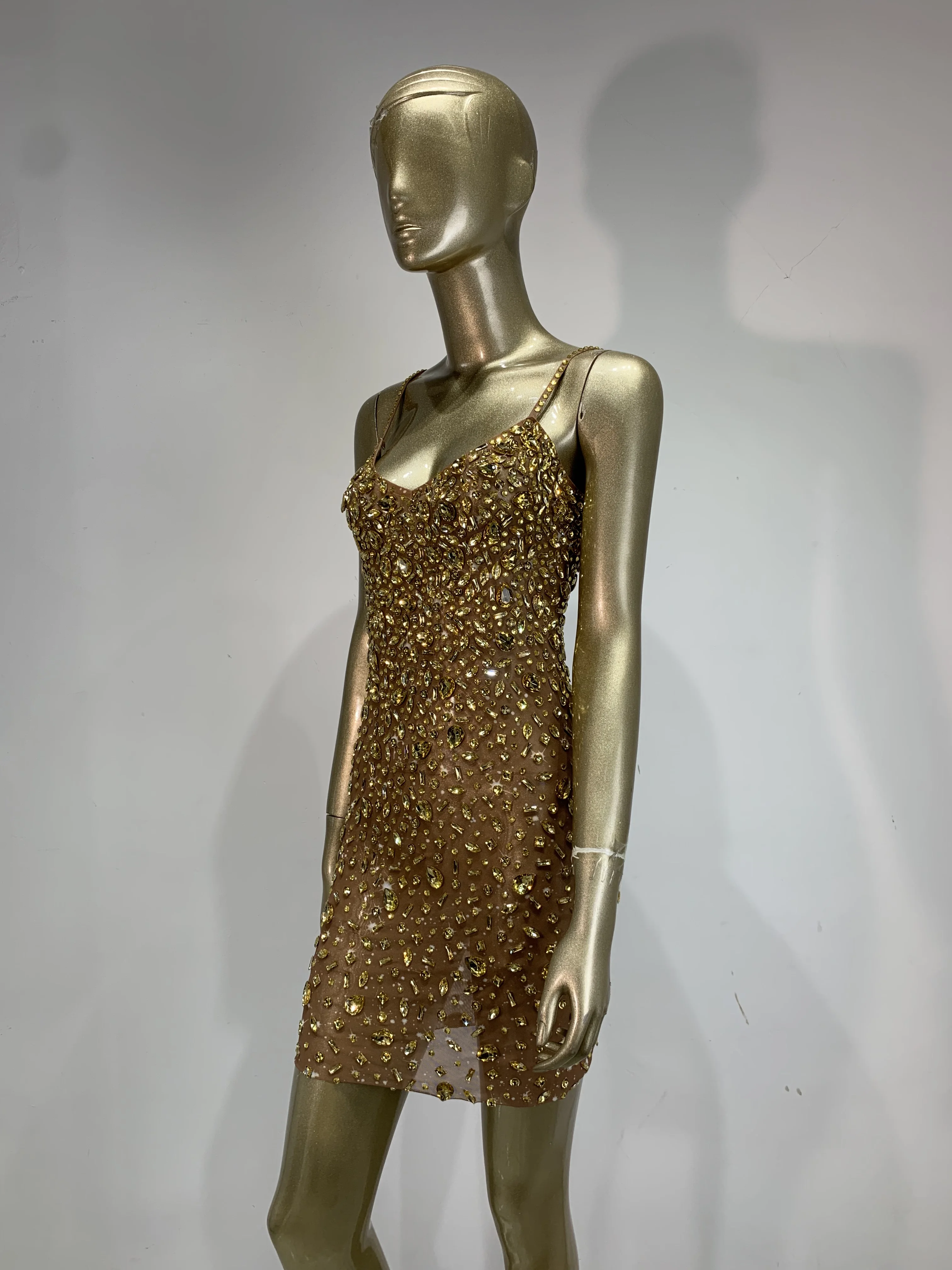 Glitzerndes Strass-Bodycon-Min – Sparkly Rhinestone Club Party Dress Bewertung und Preis