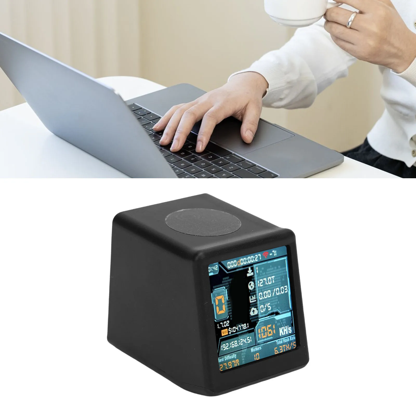 آلة تعدين BTC جهاز تعدين البيتكوين اليانصيب 1060KH/s Hashrate USB BTC آلة تعدين مع شاشة 1.54 بوصة لـ Bitcoin Dogecoin #4