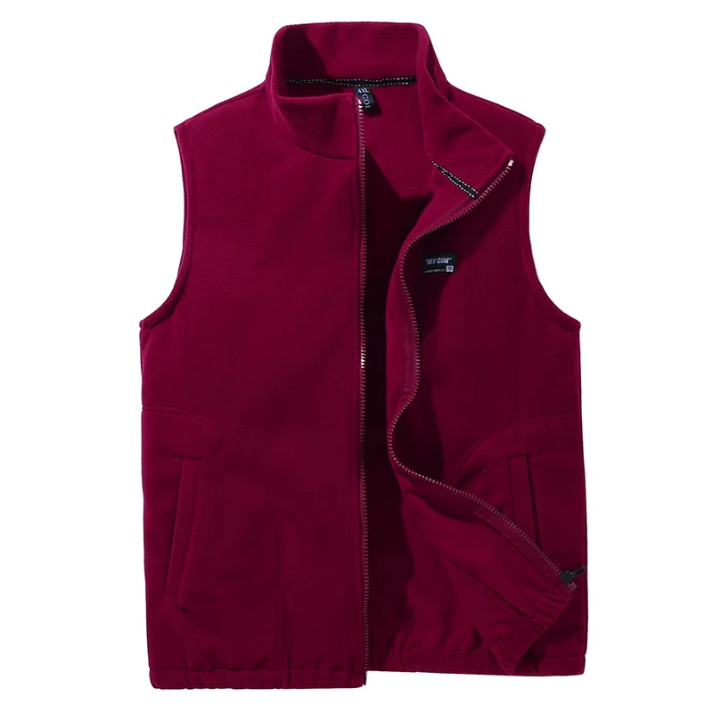 Autumn winter shaker waistcoat men's sleeveless jacket loose large size fleece vest warmth 19xl 11xl 12xl vest for men oversize