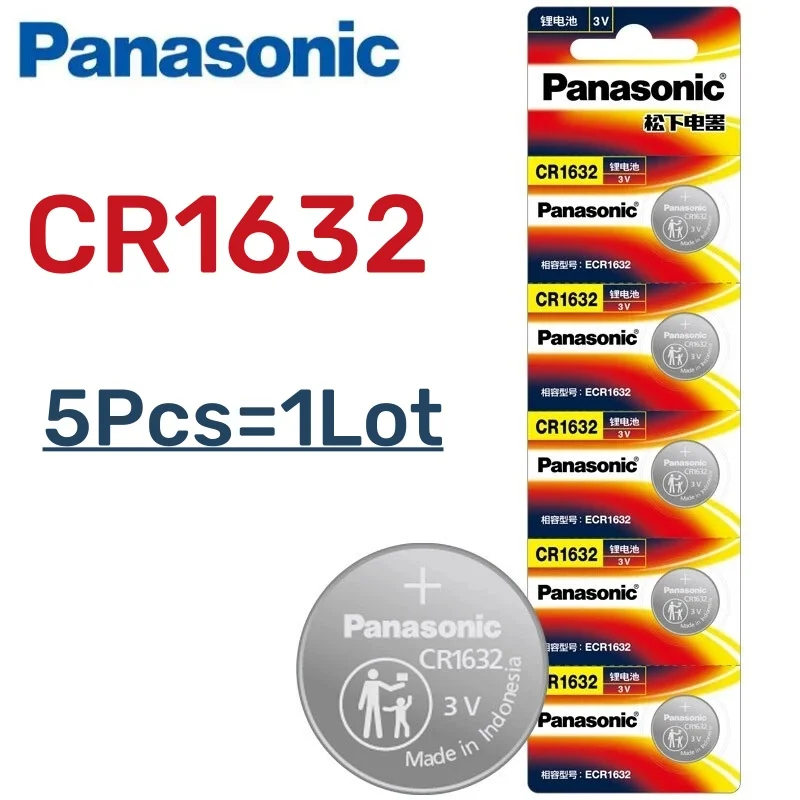 Panasonic CR1632 2-60PCS 3V Lithium Coin Button Cell Battery Compatible For Watch Calculator Alarm Remote Control Toys LED Light
