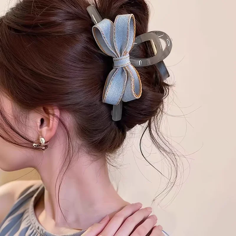 13cm Haifischklammer im französischen Retro-Stil mit floralen Spitzenbögen, süße Mädchen-Haarspange, sanfter Stil, Haarschmuck, Haarklauen, Haarklammern – Detail 17