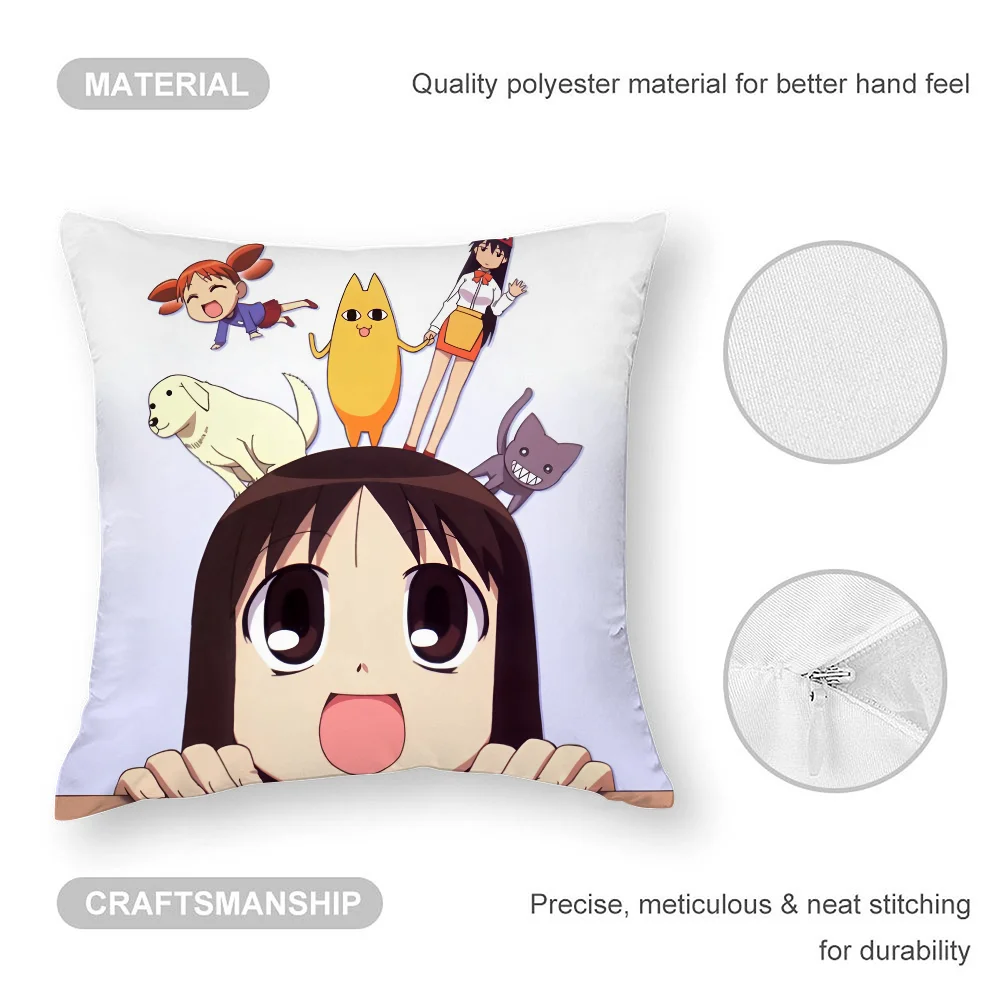 أنيمي A-Azumanga Daioh كيس وسادة ثلاثية الأبعاد طباعة ألياف البوليستر 40*40 سم أريكة المنزل رمي غطاء وسادة الديكور مهرجان هدية