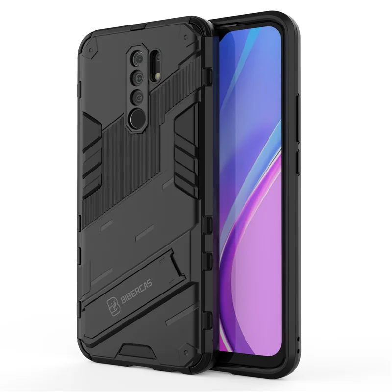 Чехол с подставкой для Xiaomi Redmi 9 9A 9C, бронированный чехол для телефона Redmi 9 Prime 9, мощный ударопрочный магнитный держатель, задняя крышка