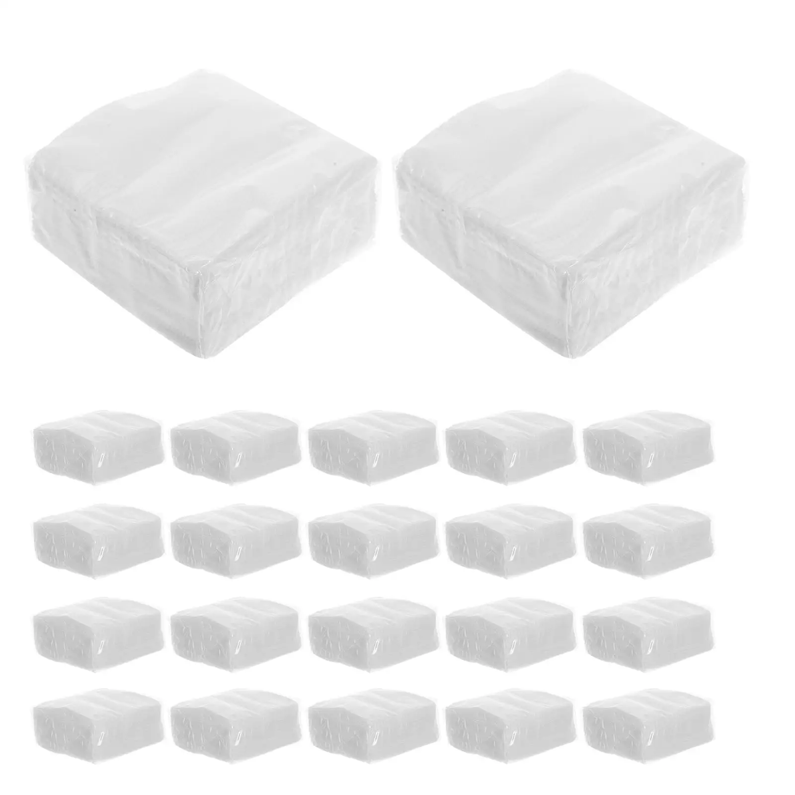 

50 Pcs Thick Tissue Virgin Wood Pulp Foldable Napkins Bulk Restaurant Party Boxes Mini Car Visor Refill