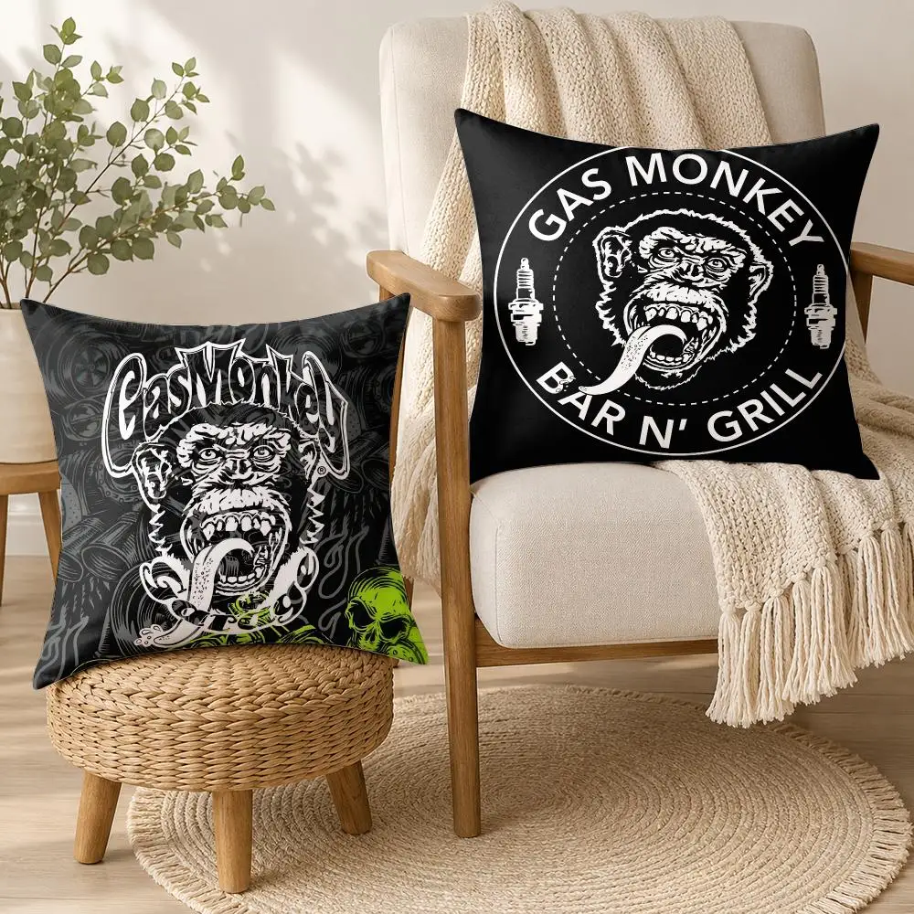 Gas Monkey Garage Cool Cushion Cover Square Decorative Throw Pillow 40x40cm For Sofa Bedroom Living Room Home Decor