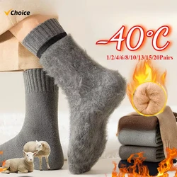 1/2/4/6/8/10/13/15/20Pairs Winter Thermal Socks for Men Women Cold Weather Insulated Socks Outdoor Hiking Skiing Warm Snow Thick