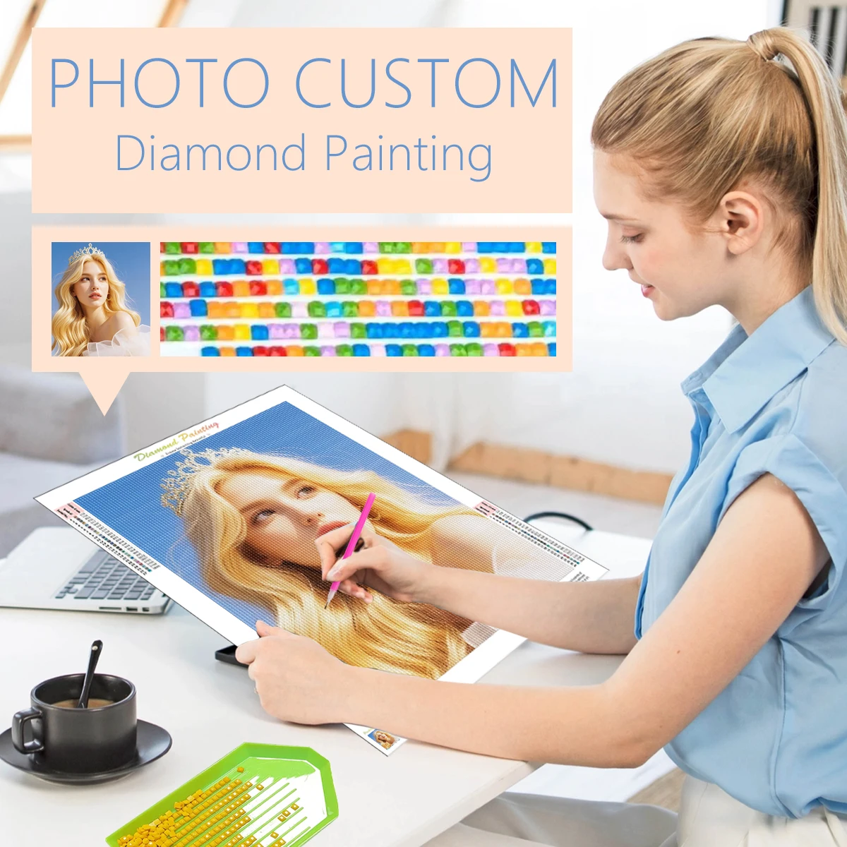 

GATYZTORY Photo Custom Diamond Painting Needle Arts Craft Crystal Diamond Embroidery Wall Picture Cross Stitch Rhinestone Gift