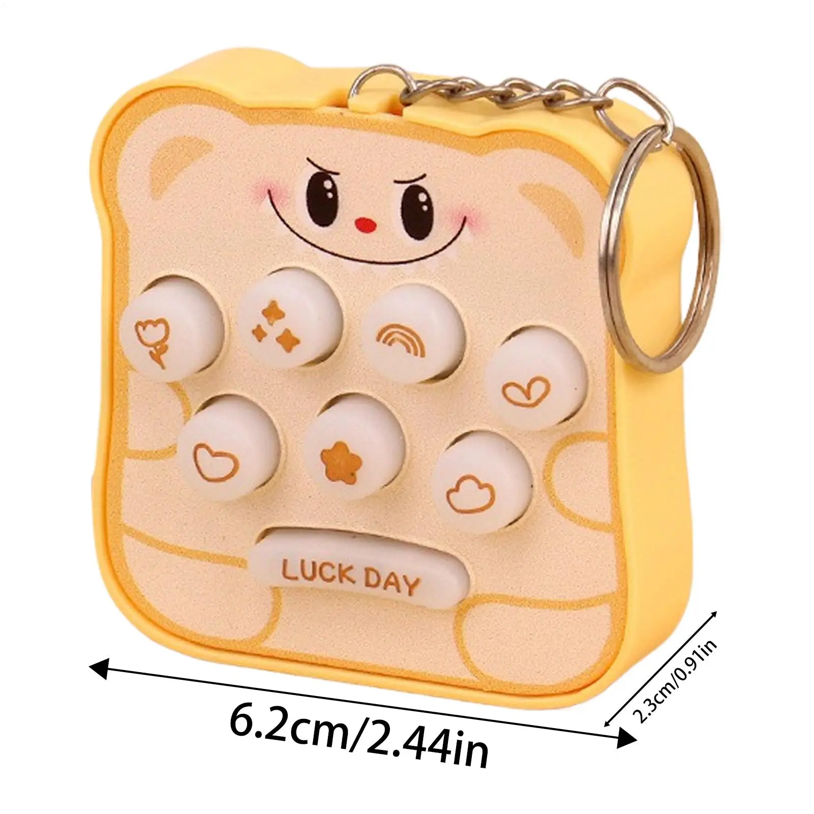 キーホルダーチャーム もぐらたたき フィジェットおもちゃ ストレス軽減 かわいい 光る フィジェット ポータブル リラックス アクティビティ アクセサリー 家庭用 誕生日用