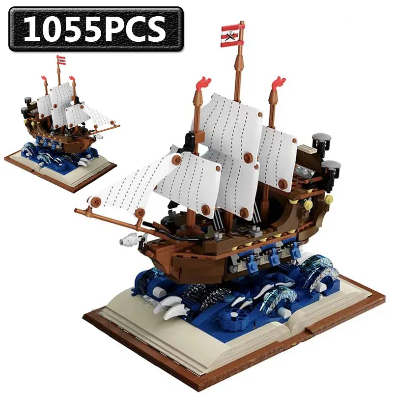 Set de Construcción de Barco de Guerra Imperial Militar de 925 Piezas, Modelo de Barco de Guerra Mágico, Bloques de Construcción Modulares, Juguete de Ensamblaje para Adultos, Regalo