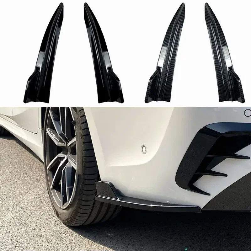 For BMW 3 Series G20 320e 330e 318i 320i 325i 330i 340i 2019 2020 2021 2022 Gloss Rear Bumper Canards Vent M-PACK Side Splitter