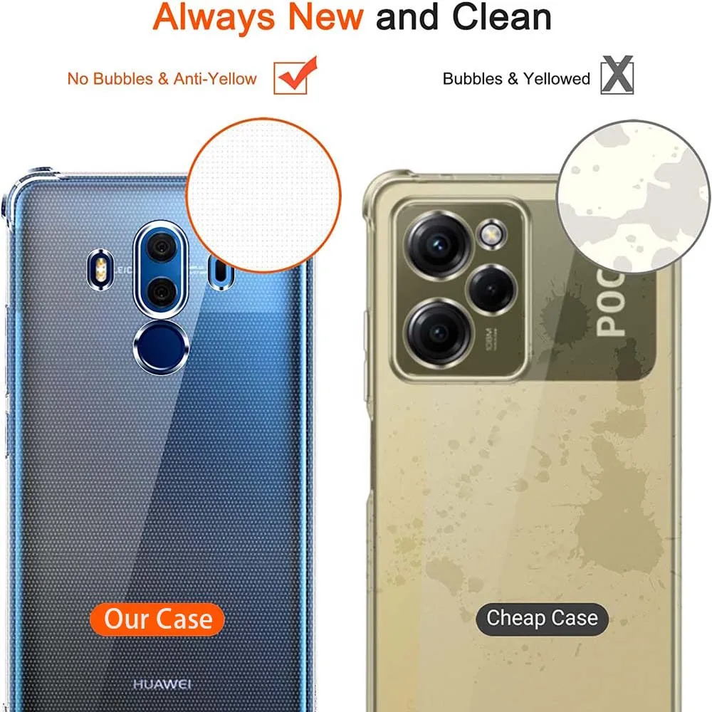 1.5MM Thick Air-Bag Clear Case For Huawei Mate 10 Pro 10 20 30 Lite Mate 40 50 60 Pro Thick Anti-Drop Shockproof Clear Cover