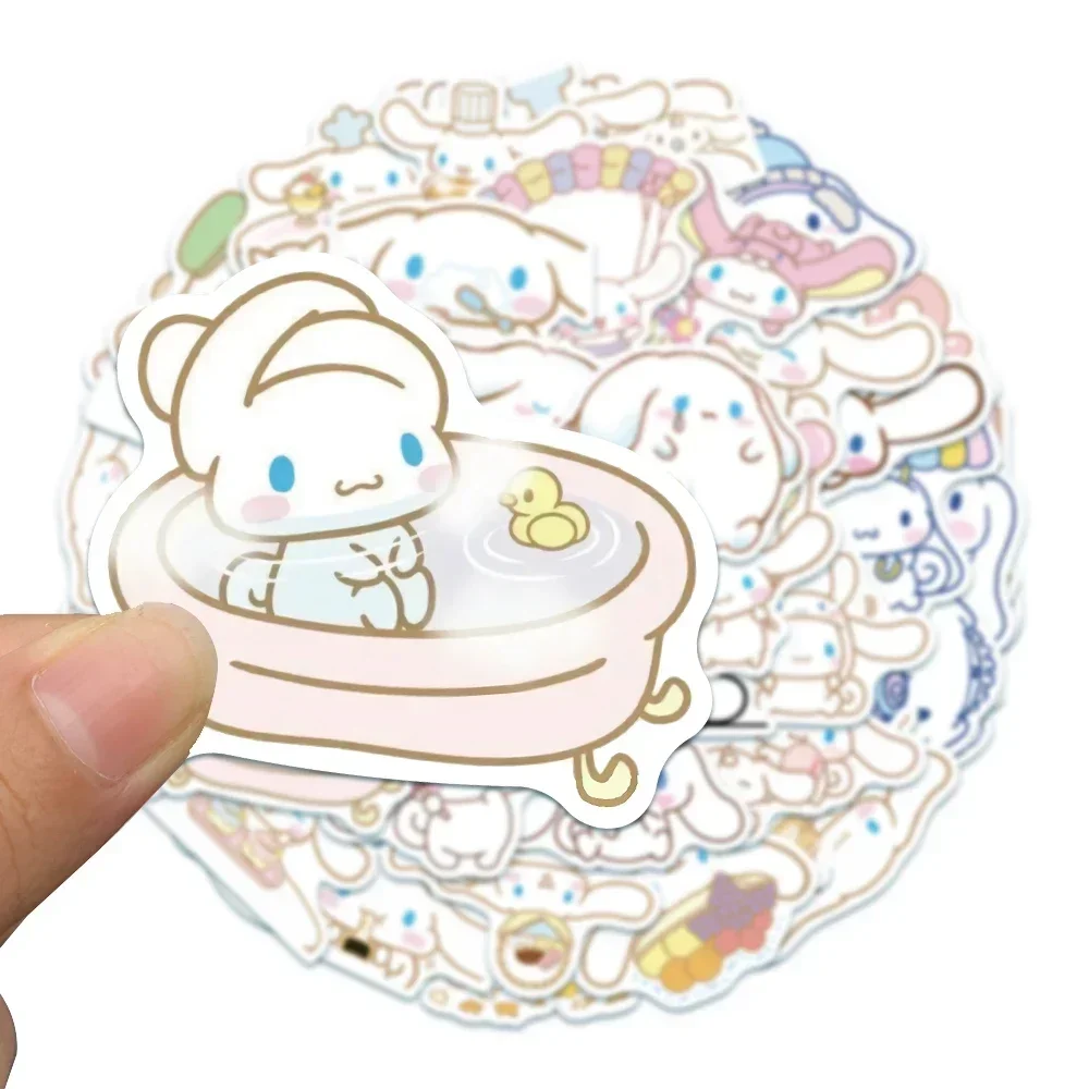 Kawaii Cinnamoroll Stickers Pack Cartoon Phone Case Waterproof Anime Stickers Cute Laptop Skin Kawaii Sanrio Stickers