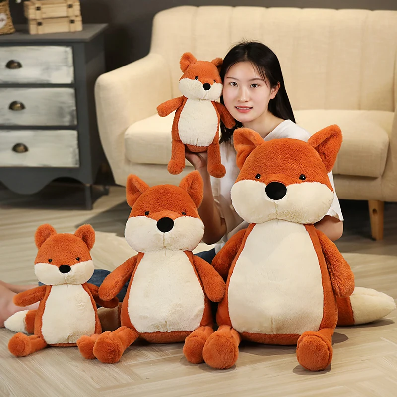 35-90ซม.Soft Fluffy Fox ตุ๊กตาหนานุ่มน่ารักการ์ตูนสัตว์สุนัขจิ้งจอกตุ๊กตาตุ๊กตาหญิง Lover วาเลนไทน์ของขวัญ Kawaii โซฟาตกแต่งหมอน