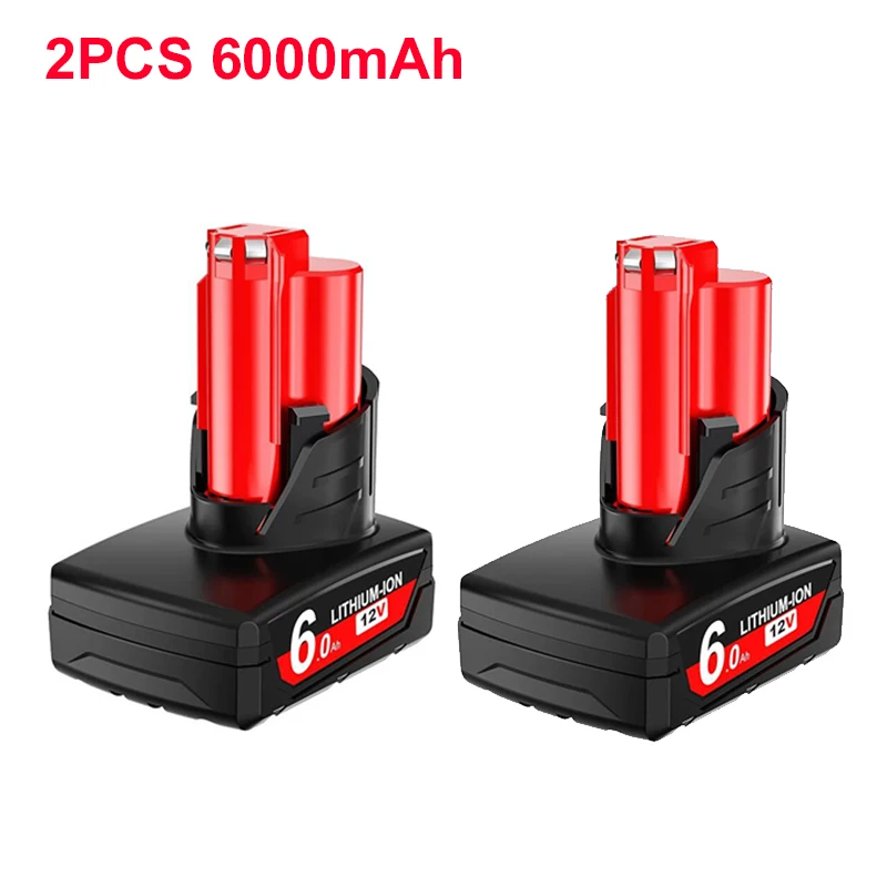 3.0Ah/6.0Ah Voor Milwaukee M12 Batterij 12V Oplaadbare Batterij Voor Milwaukee M12 Tool 48-11-2402 48-11-2411 48-11-2401MIL-12A-LI