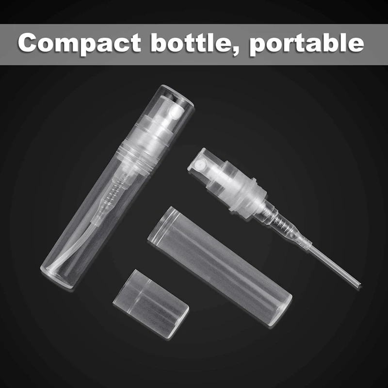 200 Pcs Disposable Perfume Atomizer, Clear Plastic Spray Bottle Portable Fragrance Spray Bottle - 3Ml