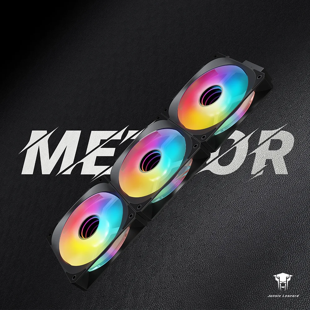 

Вентилятор для шасси Jungle Leopard Meteor Block, охлаждающие блоки 12 см, с синхронизированным освещением и дизайном бокового окна с ШИМ