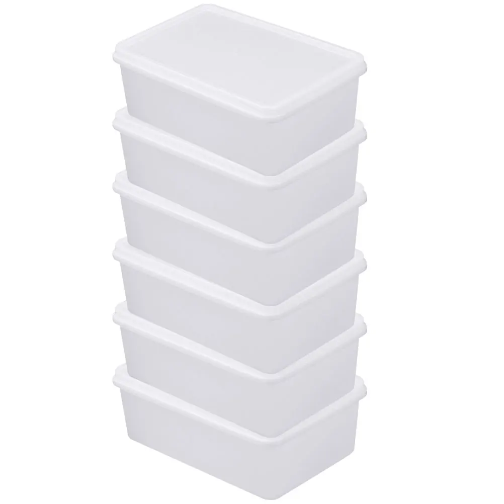 

6 Pcs Food Containers Plastic Fridge Storage Wear Resistant Reusable Kitchen Accessories Compact Box Household ganizer