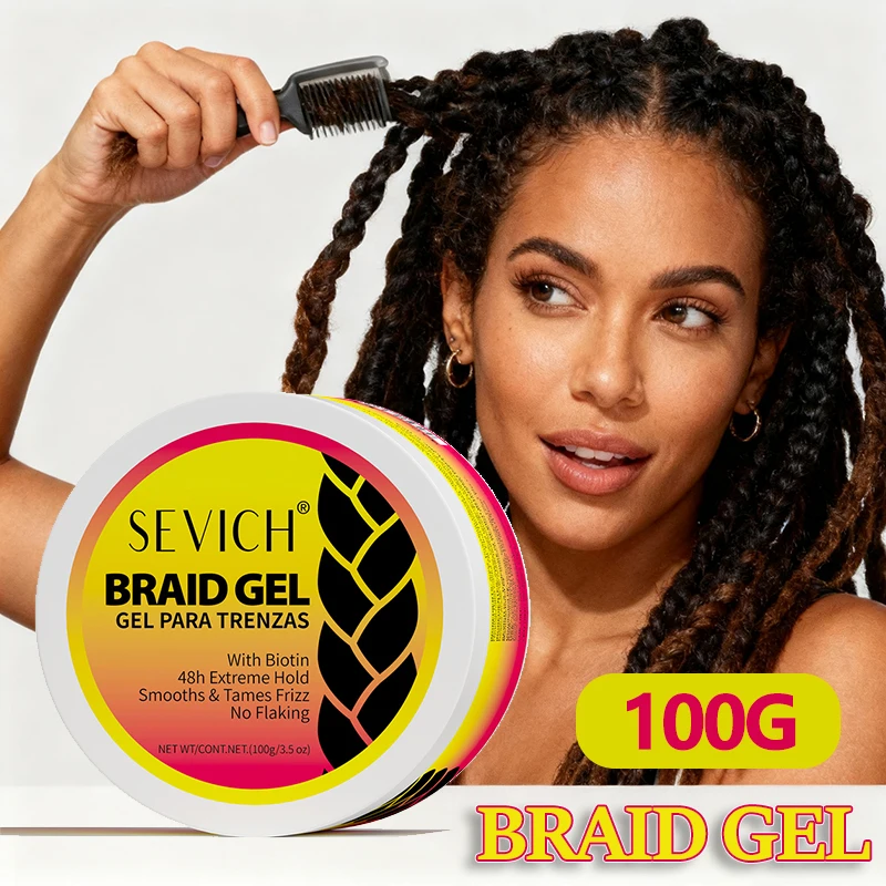

100g Braiding Gel for African Women Edges Control Twist Gel Hairstyle Fixative Cream Styling Braiding Gel Hair Styling Wax Cream