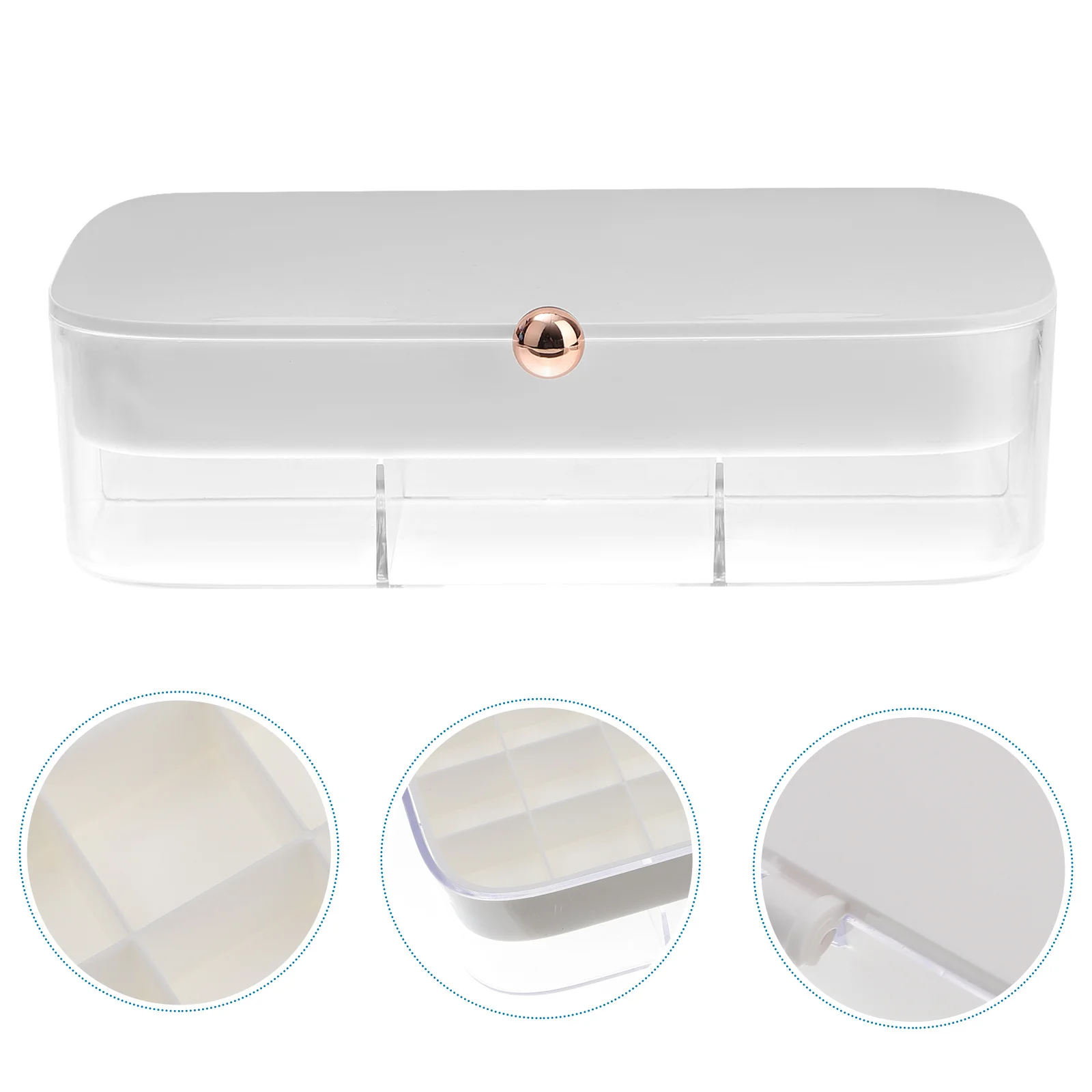 منظم المجوهرات حقيبة سفر محمولة صندوق مجوهرات صغير حامل القرط خفيف الوزن وصغير الحجم وتصميم أنيق صندوق أقراط محمول #5