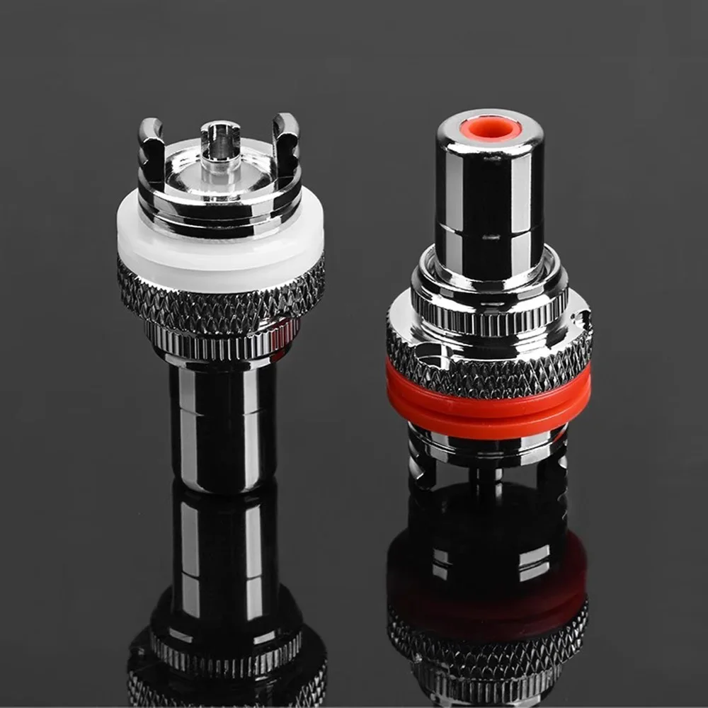 8PCS Audio Lautsprecher Terminal RCA Stecker Buchse Chassis Audio Jack Rot Schwarz Zyklus Solder Stecker Conector – Detail 8