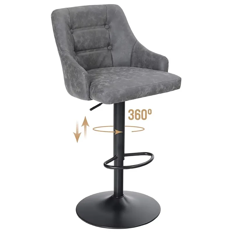 Bar Restaurant Dining Chair Set Commercial Modern Bar High Chair Durable, Adjustable, 360 Degree Rotation