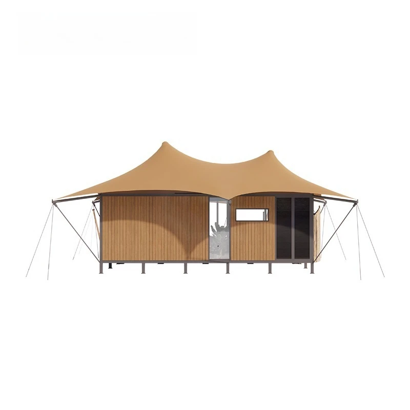 Level 10 Windproof Outdoor Tented Camp Lodge Premium Tropical Weather Hotel Tent Luxury Resort Glamping Tent Sale with Bathroom