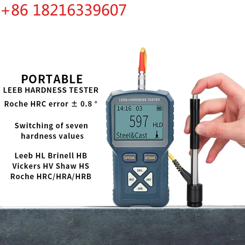 YAO Portable Rebound Leeb Hardness Tester Meter Digital Durometer with D Type Impact Device Leeb Hardness Tester For Metal Steel