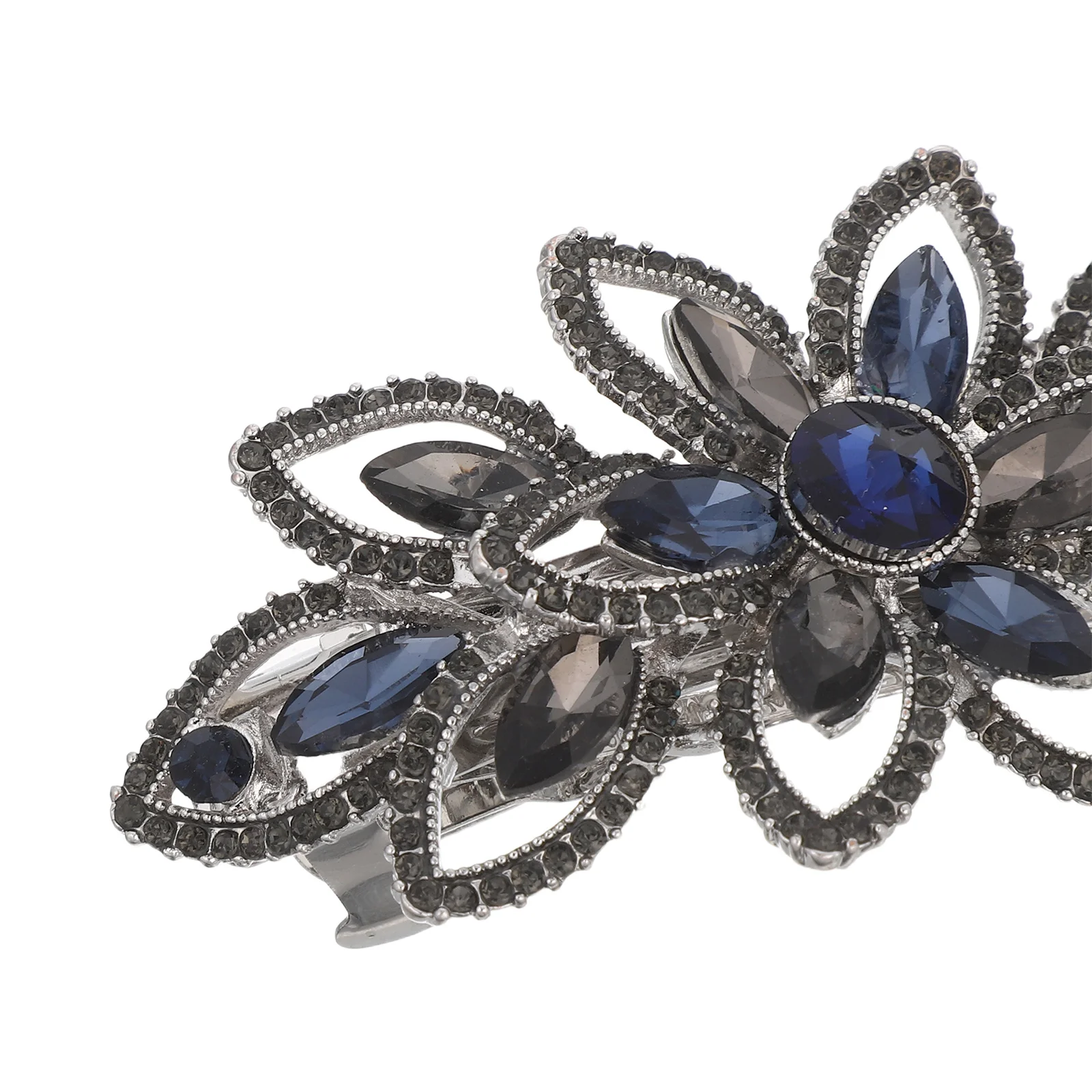 مشبك شعر أنيق على شكل زهرة من حجر الراين للنساء آلية ربيعية آمنة ومشابك معدنية متينة وإكسسوارات أنيقة للمناسبات الخاصة #6