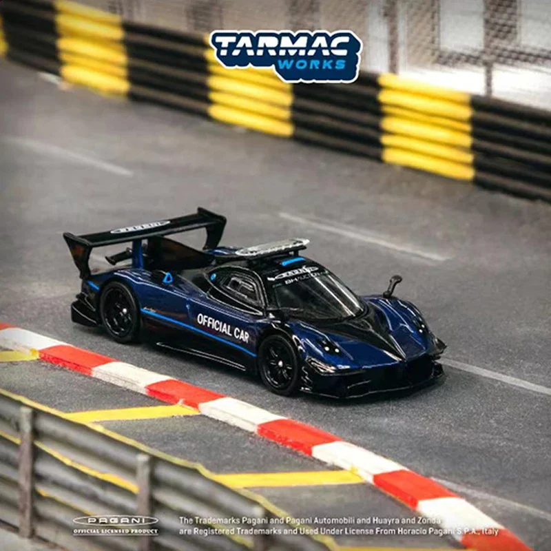 Tarmac Works 1:64 Model Car Paga Zonda Revolucion Suzuka 2019 Official Car Alloy Sport Vehicle -Deep Blue