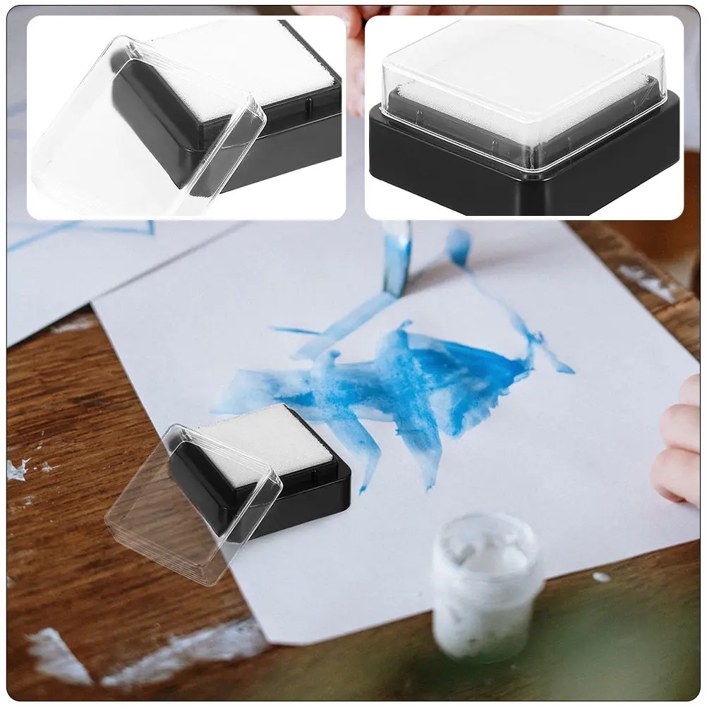 15pcs Stamp Ink Pads Empty Stamp Blank Stamping Pads Uninked For Finger Painting Stamps Ink Pad Scrapbooking (Random color)