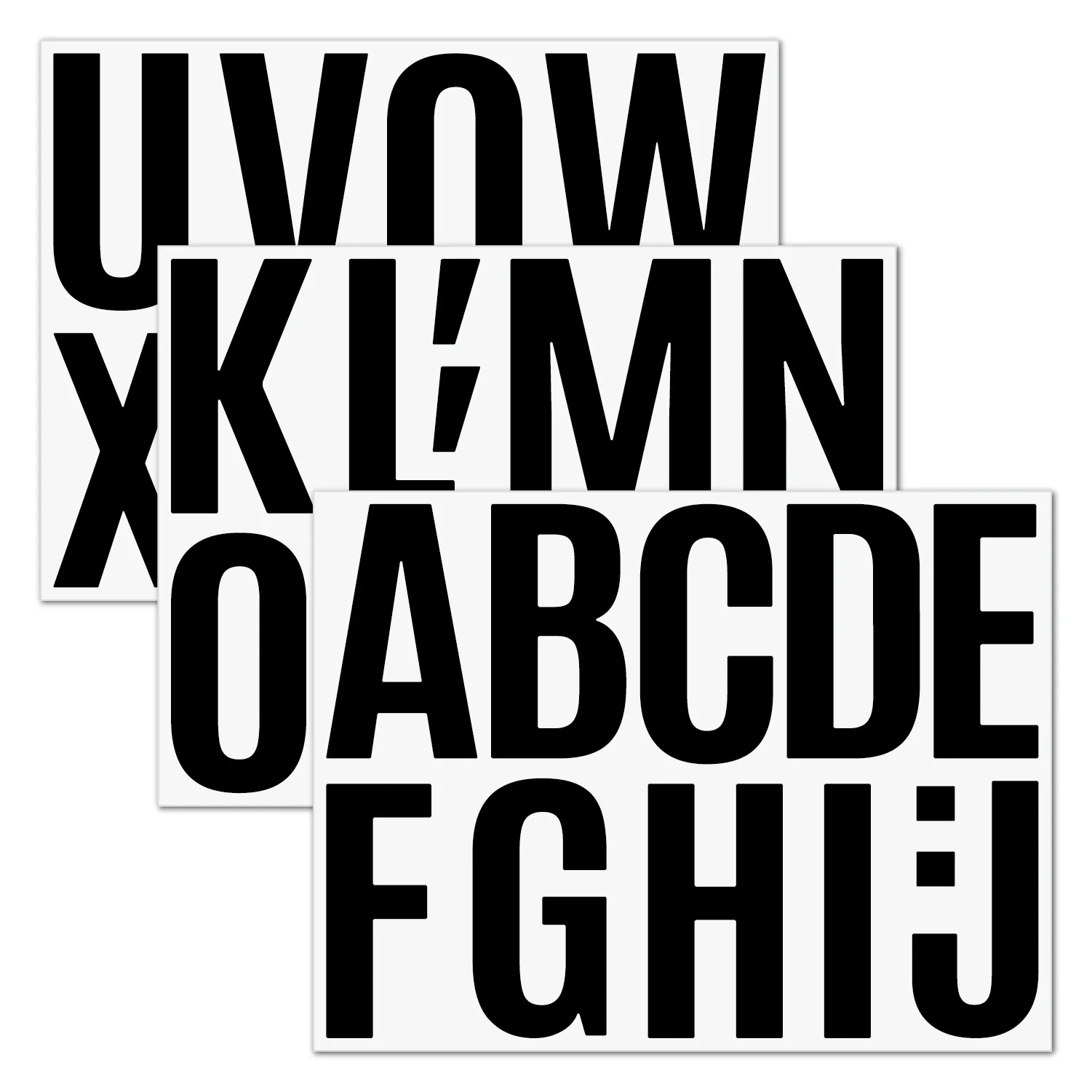 4 Inch Big Alphabet Letter Stickers Waterproof Self Adhesive for Car Window Wall Exhibition Classroom Decor Craft