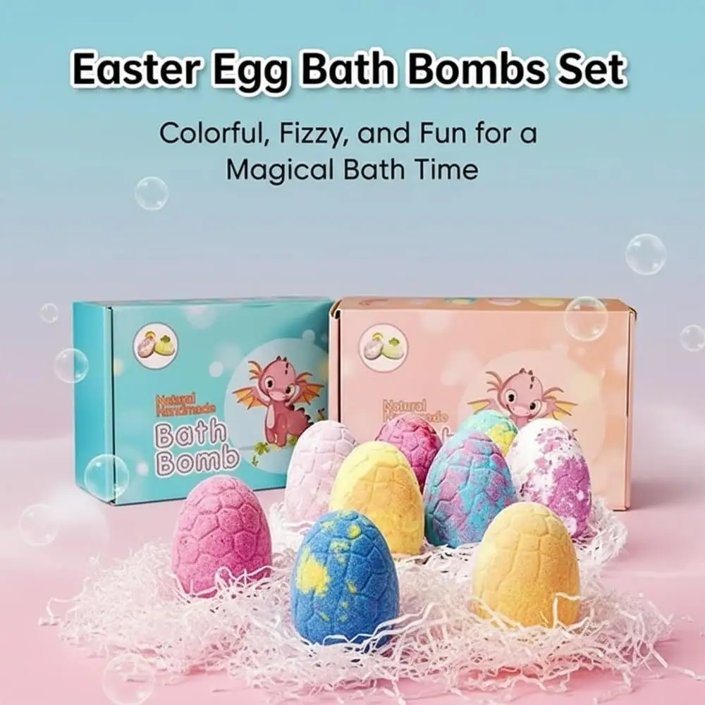 Натуральные органические бомбочки для ванны в форме яиц динозавров с игрушками-сюрпризами, ароматизированные эфирными маслами, для пышной пенной ванны