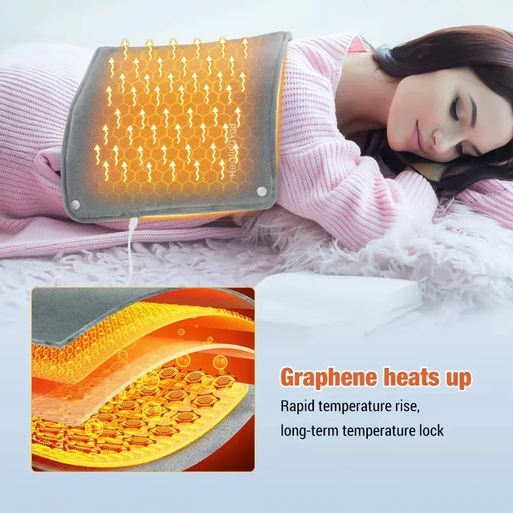 Electric Heating Blanket Graphene Hand Warmer Fast Heated Hand Warm Bag Lumbar Leg Heating Pad Washable Super Soft Pad