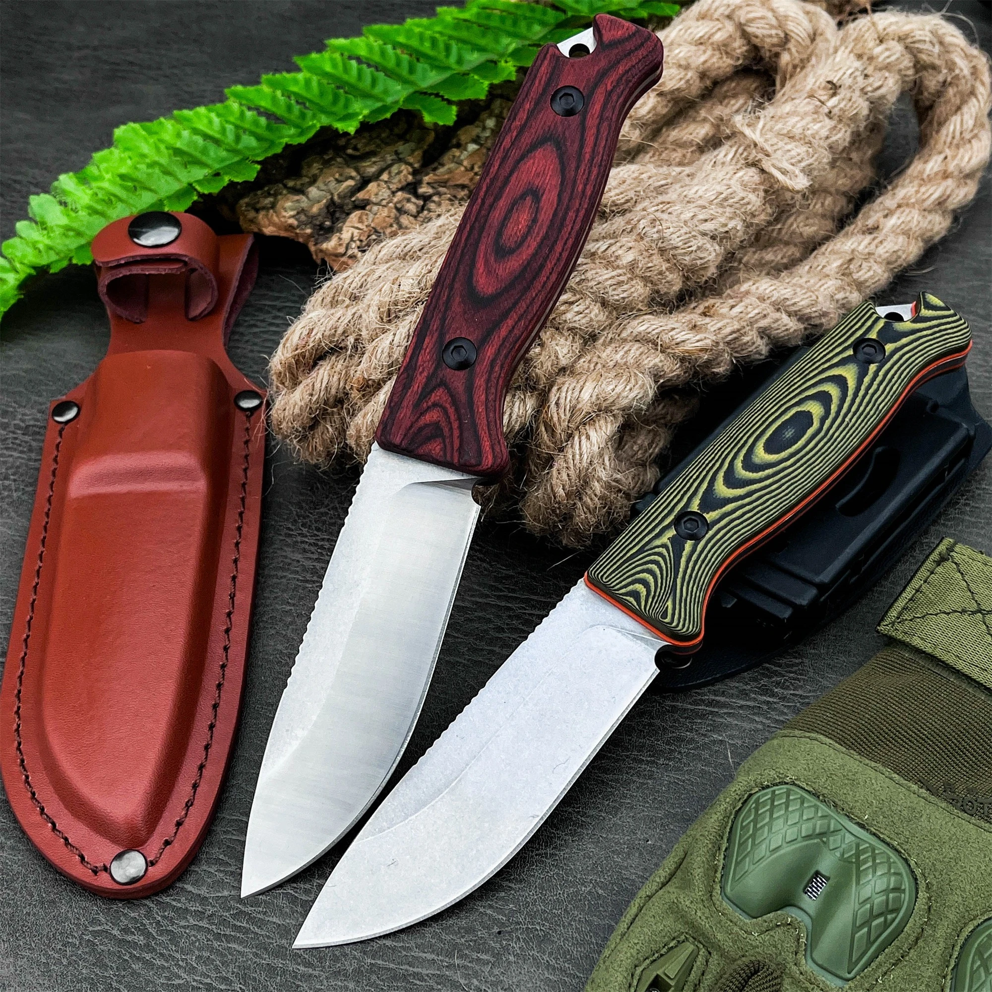 

Нож BM Saddle Mountain Skinner 15002: Премиальный нож с фиксированным лезвием из нержавеющей стали, рукоять из дерева/G10 – для активного отдыха, кемпинга и повседневного ношения (EDC) для мужчин