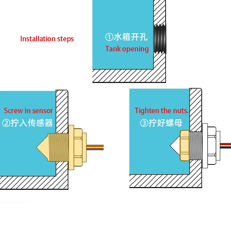 14mm high precision level sensor water shortage protection tank detection water level switch sensor water level Sensor