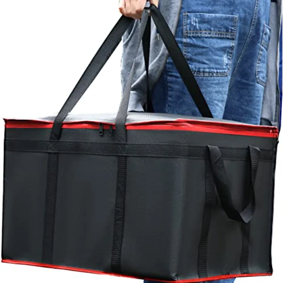 

2 Pack XXXL Insulated Food Delivery Bag Red Cooler Bags Keep Food Warm Catering Therma for doordash Catering Cooler Bags Keep F