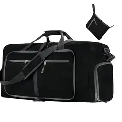 Travel Duffle Bag Foldable Suitcase Organizer Bag Waterproof Sports Duffle Bag With Multiple Pockets for Travel Camping Fitness