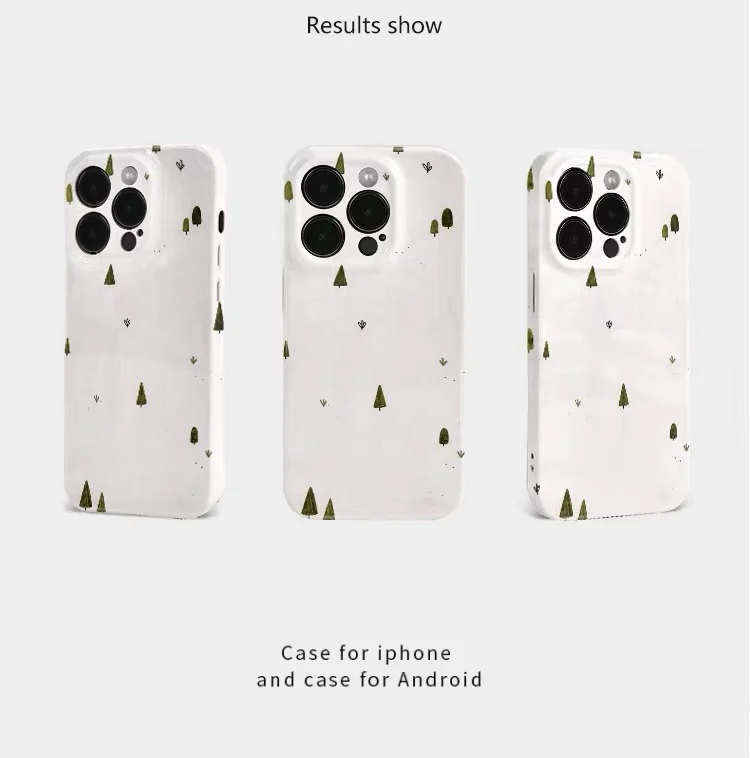 حافظة هاتف خشبية ذابلة باللون الأخضر الثلجي لهاتف آيفون 17 Air 16E 15 PROMAX 14 Plus 13 12 MINI 11 PRO 16Plus XR XS غطاء هاتف أكريليك