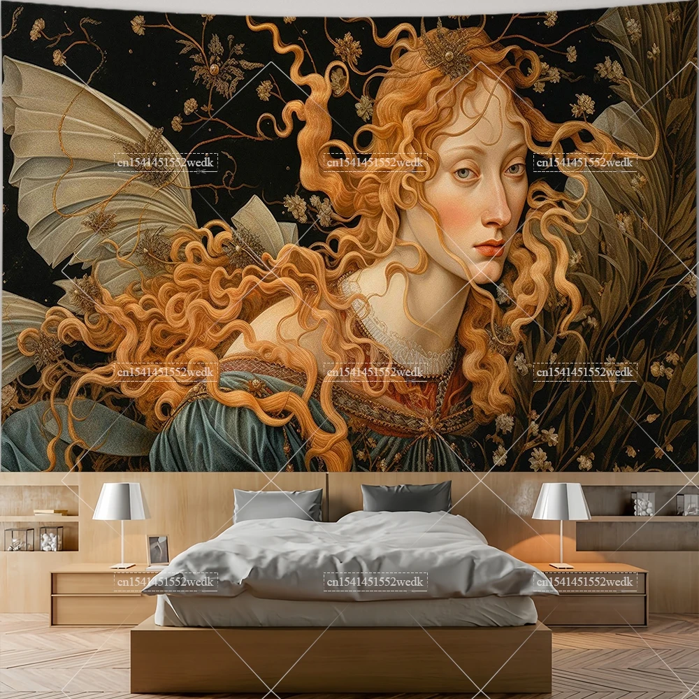 The Birth of Venus Wall Hanging Tapestry Sandro Botticelli Painting Printed Tapestry Aesthetic Tapestries Carpet Home Decoration